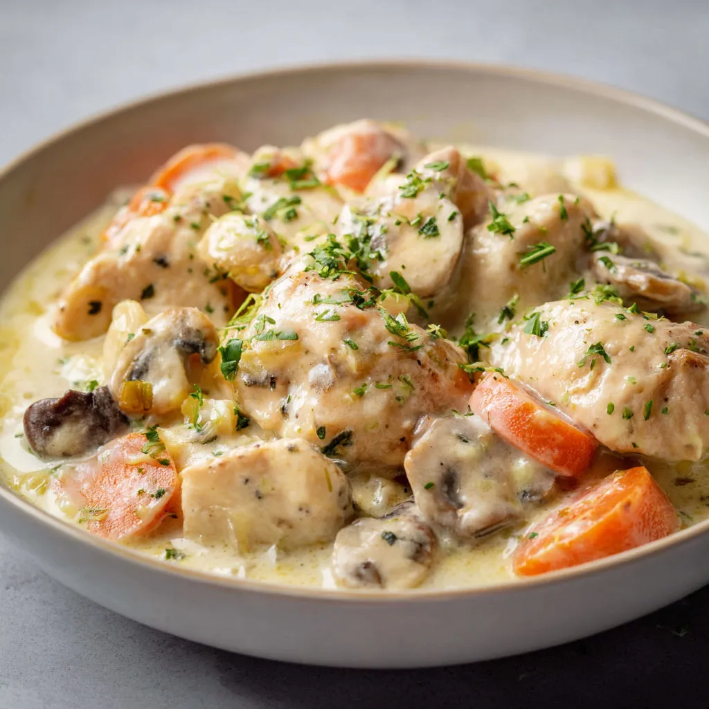 Blanquette de poulet à la crème d'Auvergne