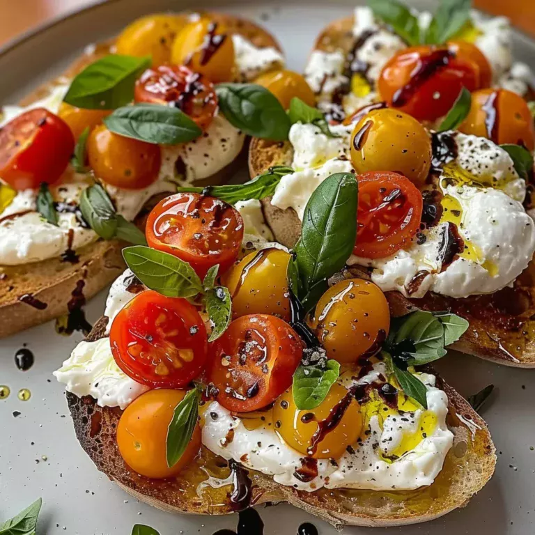 Bruschetta Burrata: Recette Savoureuse avec Basilic Frais