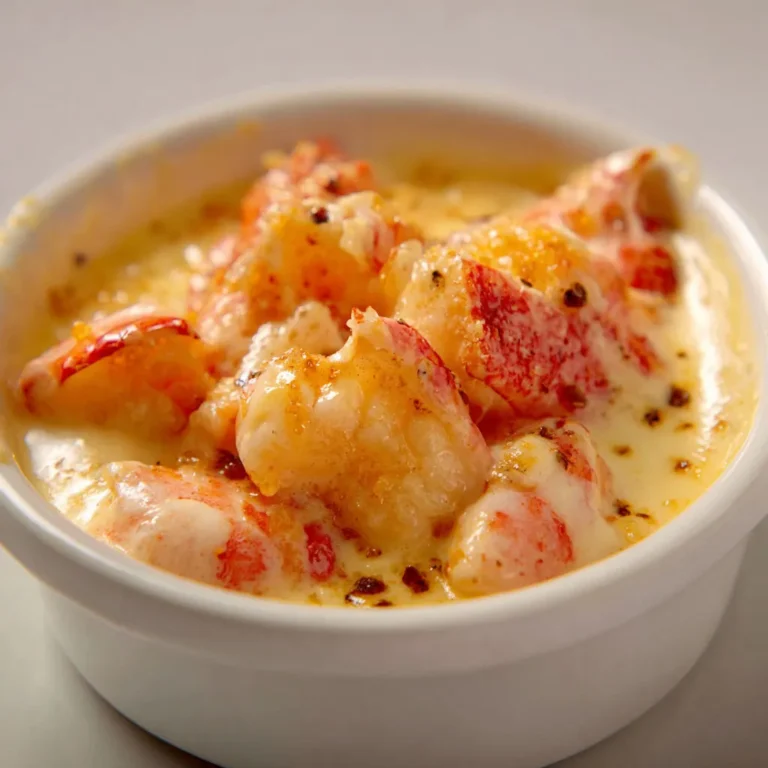 Cassolette de langouste flambée au cognac