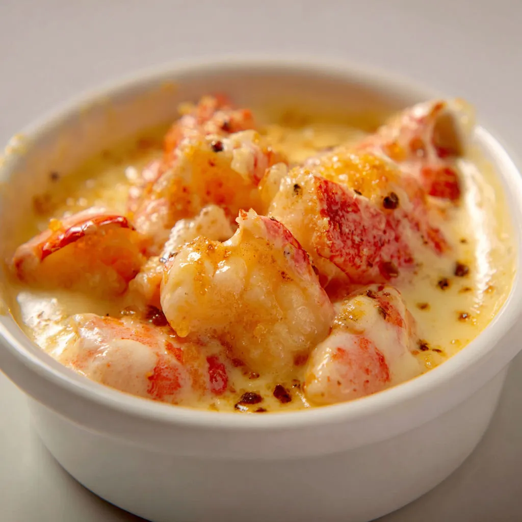 Cassolette de langouste flambée au cognac