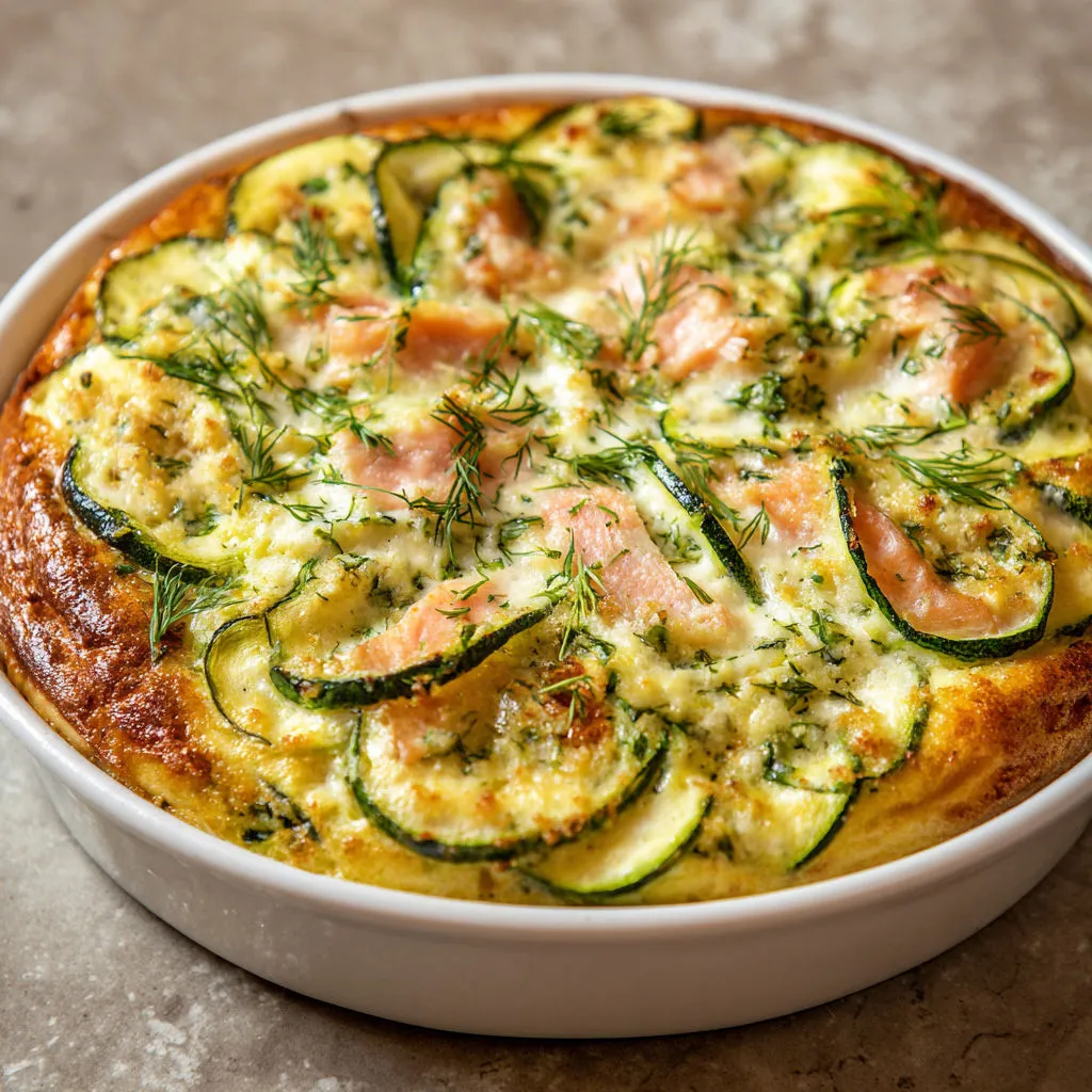 Clafoutis original courgettes saumon chèvre : recette gourmande !