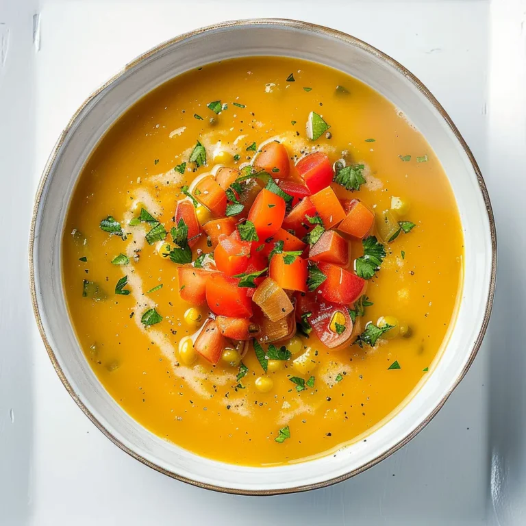 Délice crémeux : velouté pois jaunes et tomates