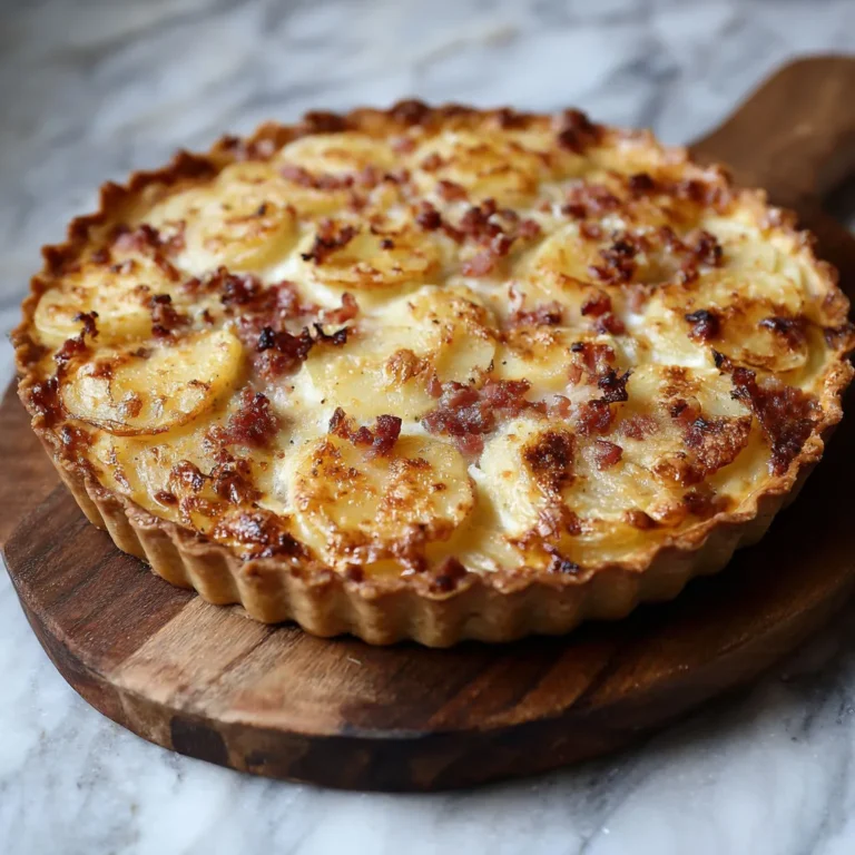 Délice croustillant: Tarte Pommes de Terre & Camembert fondant