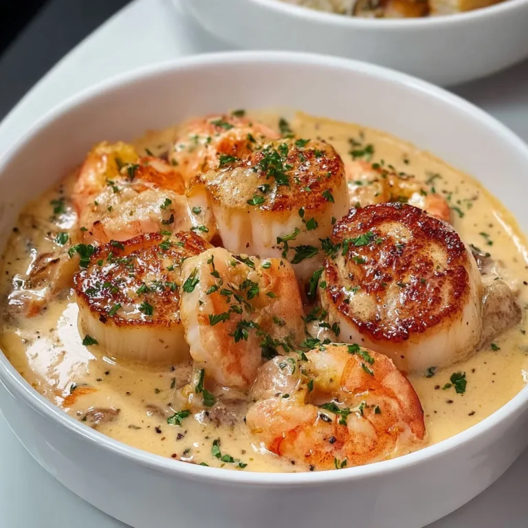 Délice de Cassolettes aux Gambas et Saint-Jacques Juteuses