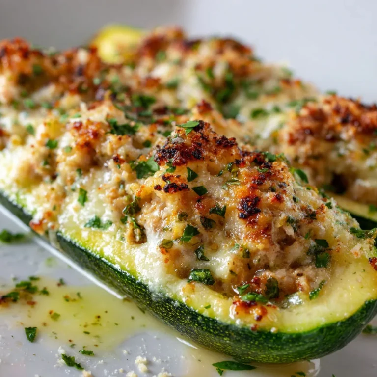 Délice de courgettes au thon et fromage gratiné