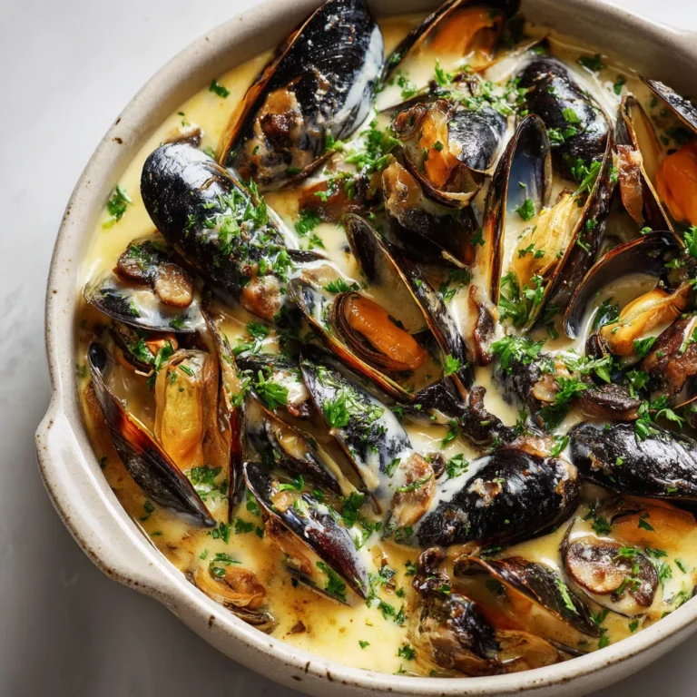 Délice de moules en cassolette au cidre crémeux