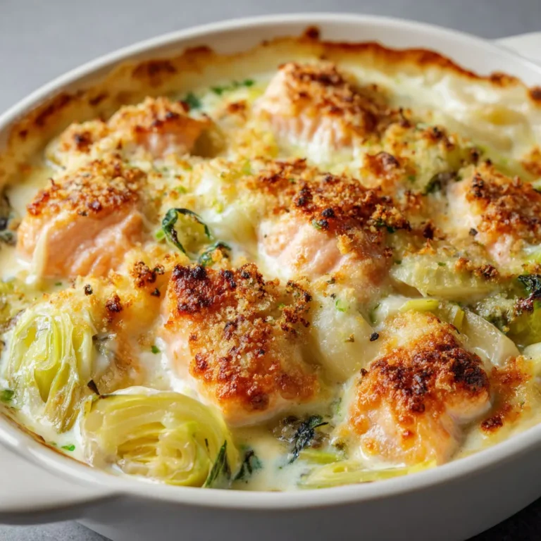 Délice de saumon et poireaux gratinés : recette savoureuse !