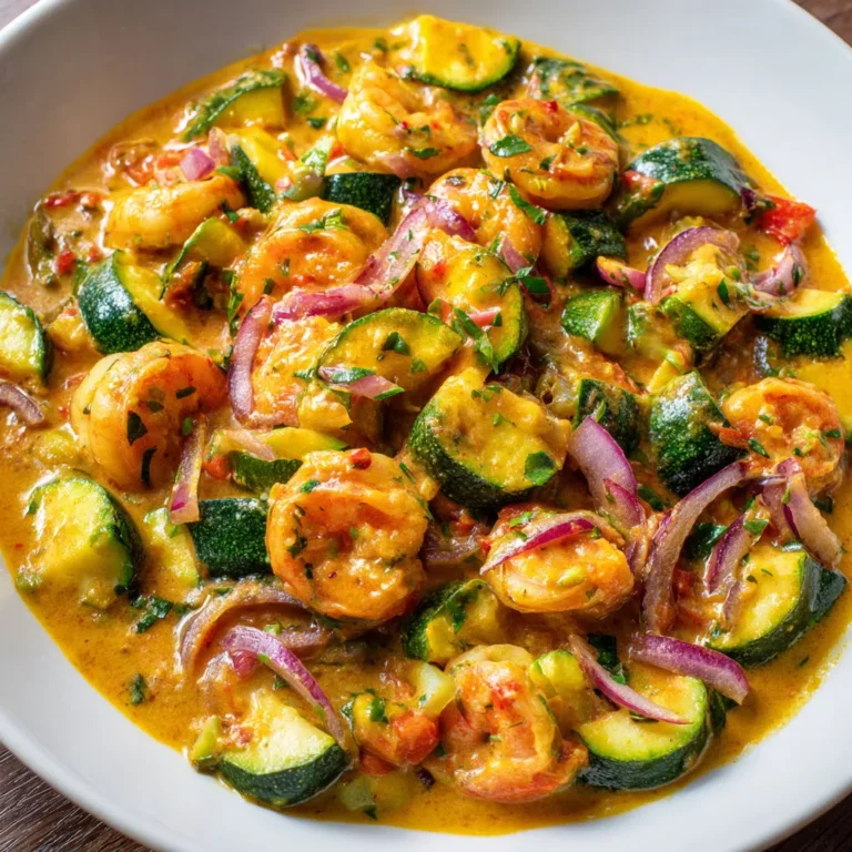 Délice exotique : Curry courgettes, crevettes et lait de coco