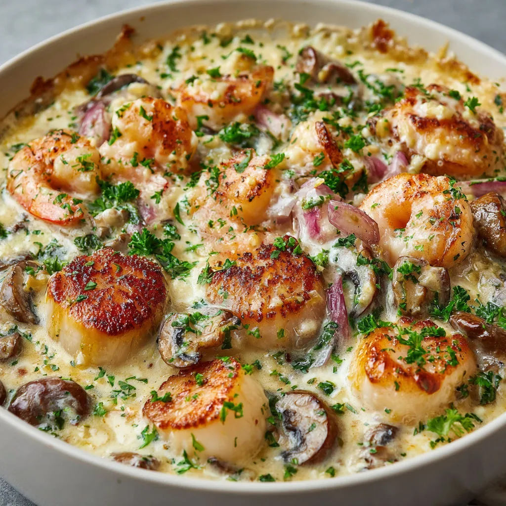 Délice festif: Cassolette de fruits de mer de Noël