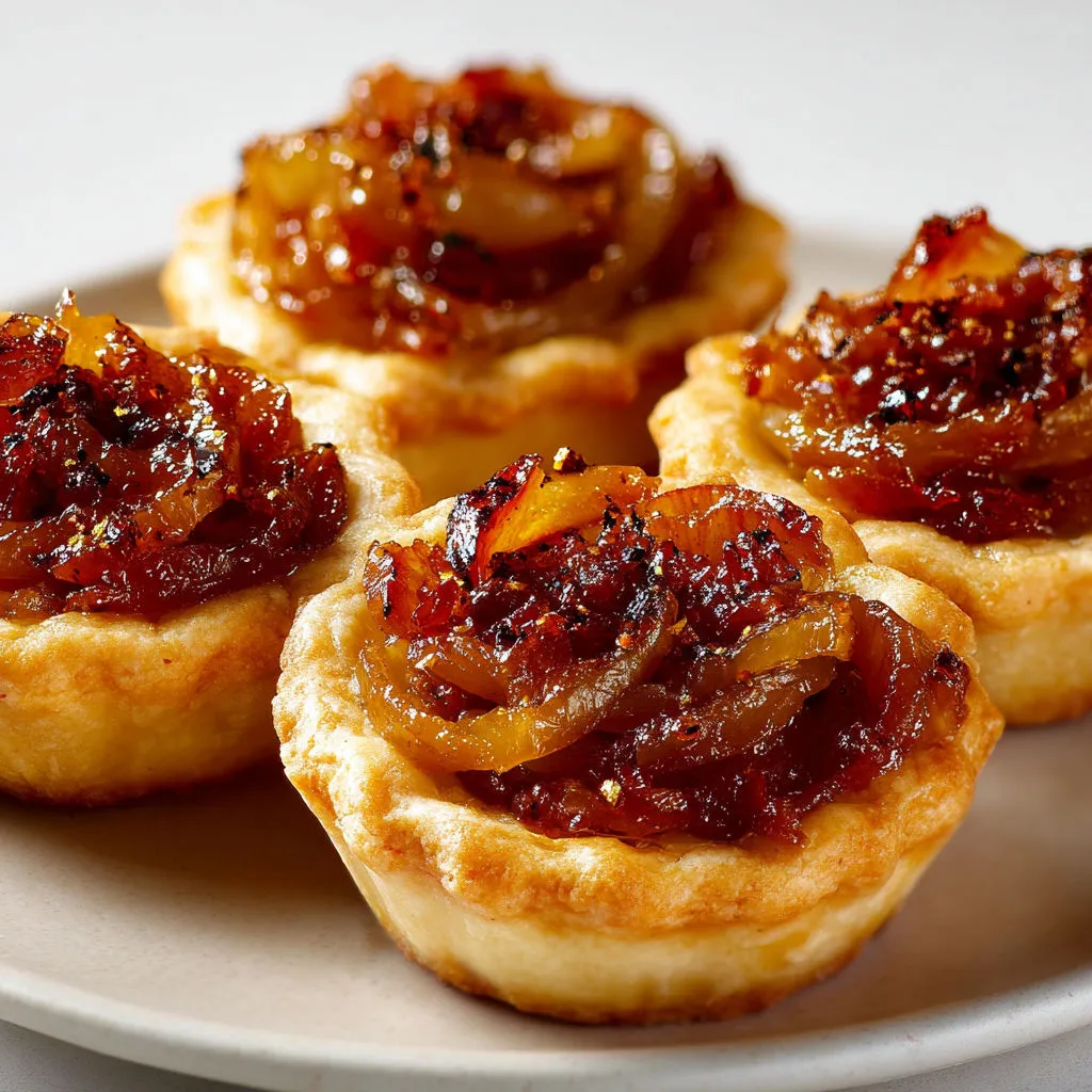 Délice sucré-salé : Mini Tartelettes Oignons Caramélisés au Miel