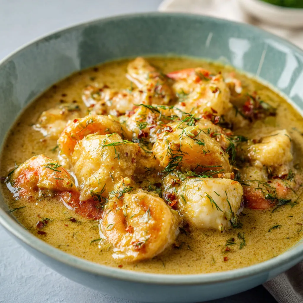 Délicieuse blanquette de poisson au lait de coco.