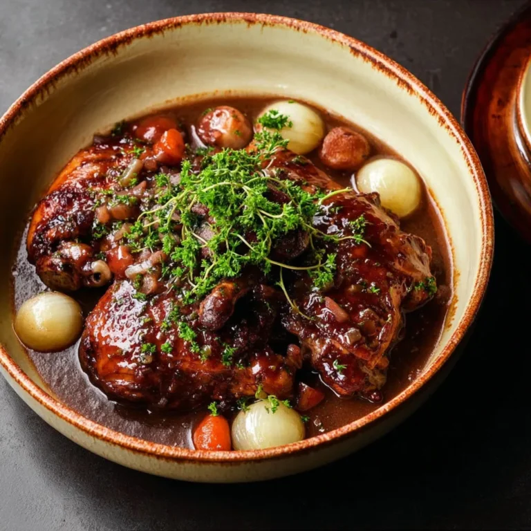 Délicieuse recette de Coq au Vin Bourguignon traditionnel