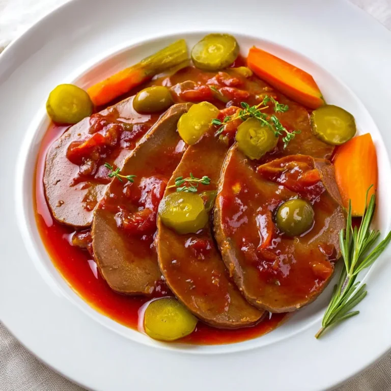 Délicieuse recette de langue de boeuf sauce piquante