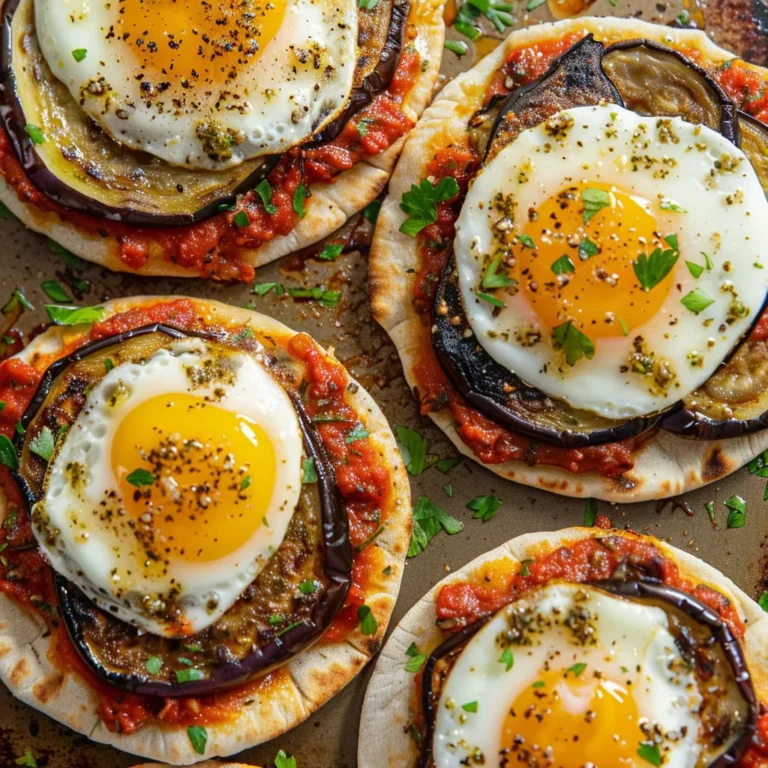 Délicieuse recette de pita à l'aubergine et œuf !