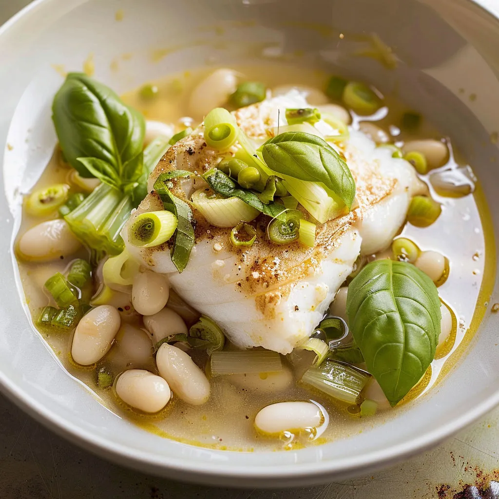 Délicieuse recette de poisson aux céleri, haricots et citron