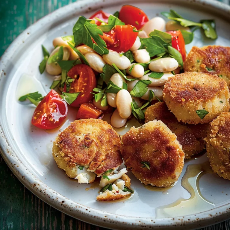 Délicieuse salade aux haricots blancs et sardines fraîches