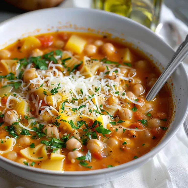Délicieuse soupe aux pâtes et pois chiches: recette simple et réconfortante