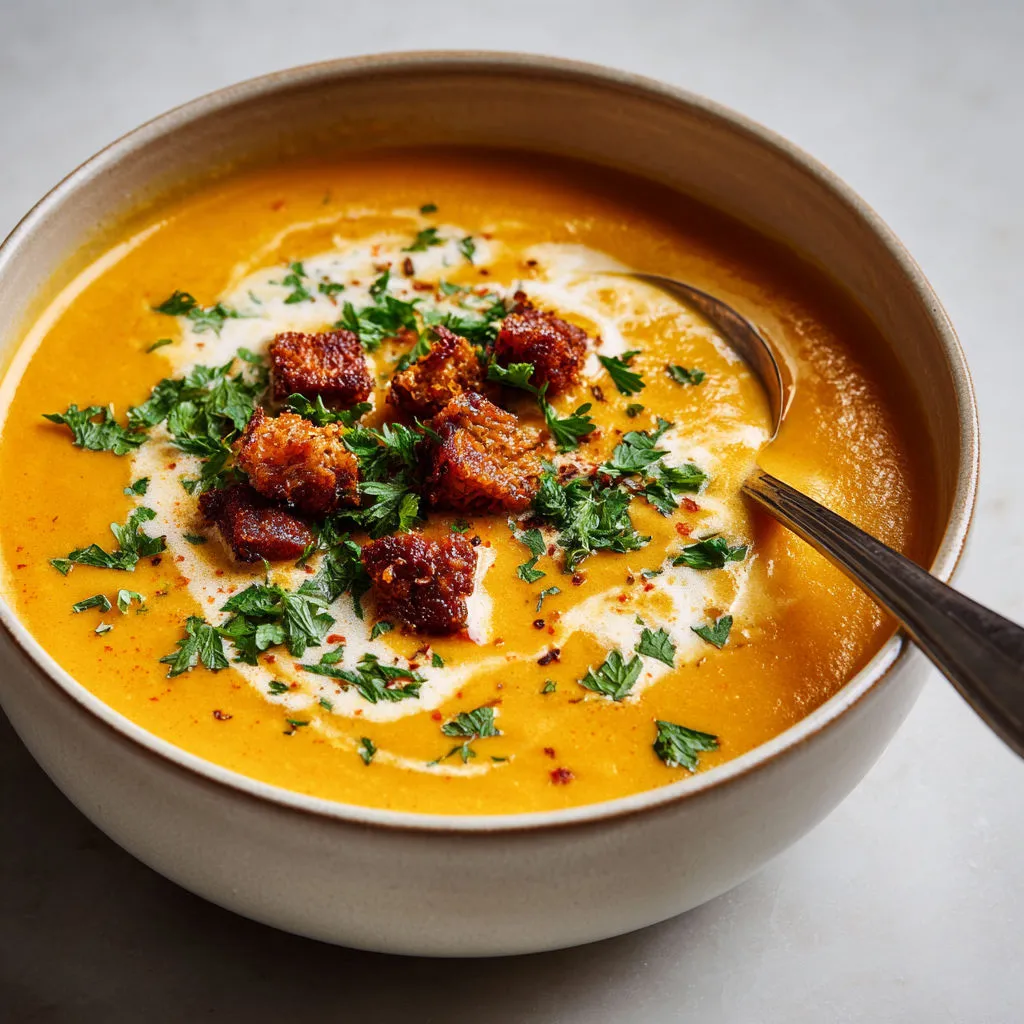 Délicieuse soupe carottes patate douce chorizo: recette facile!