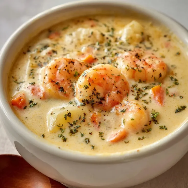 Délicieuse soupe crémeuse crevettes: recette savoureuse et facile