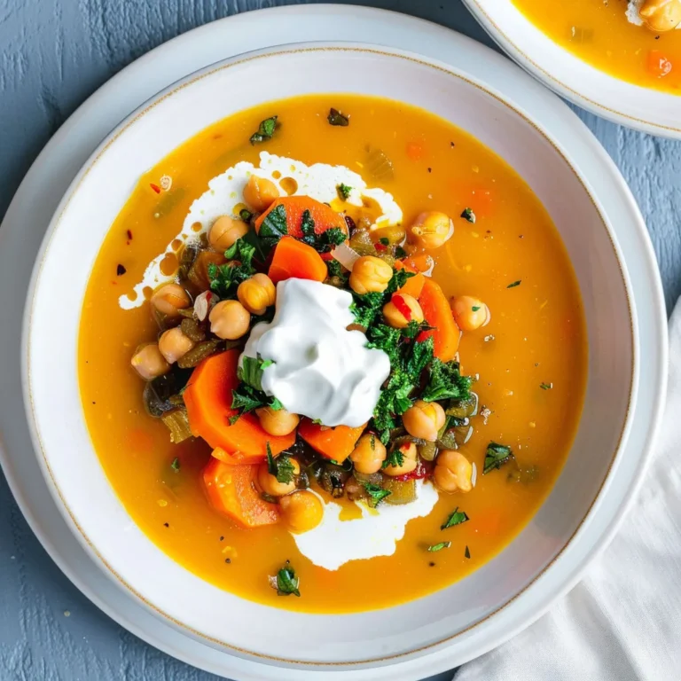 Délicieuse soupe végétarienne aux légumes, pois chiches et épices