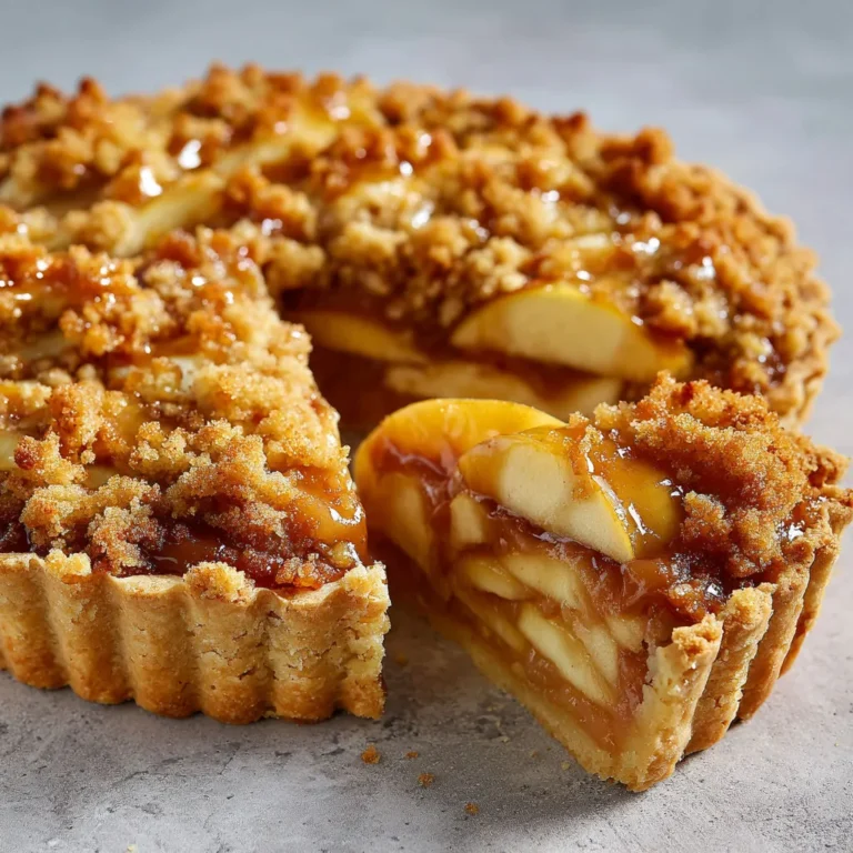 Délicieuse tarte aux pommes façon crumble croustillant