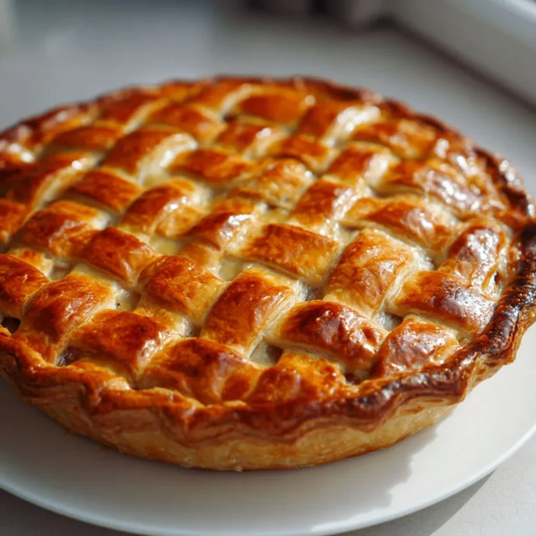 Délicieuse tourte poulet légumes: recette savoureuse et facile.