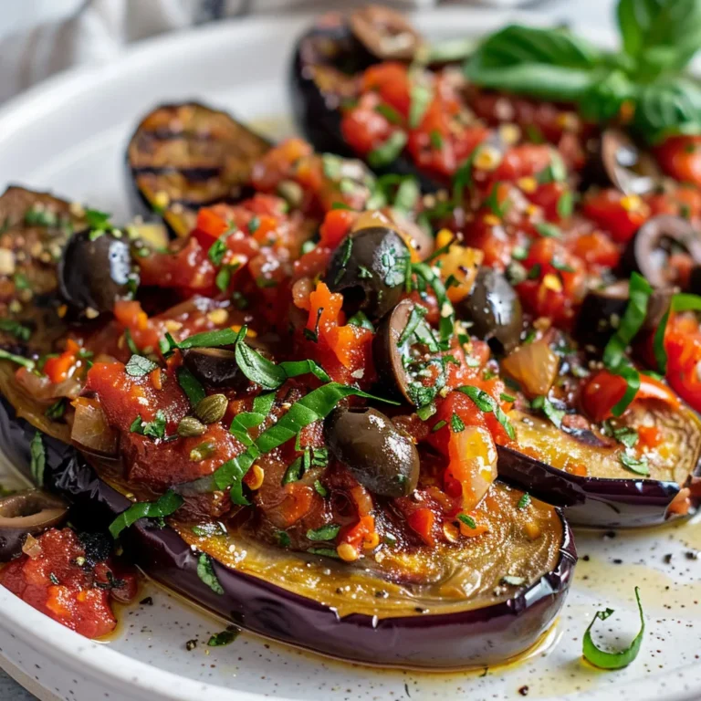 Délicieuses aubergines grillées à la mode sarde