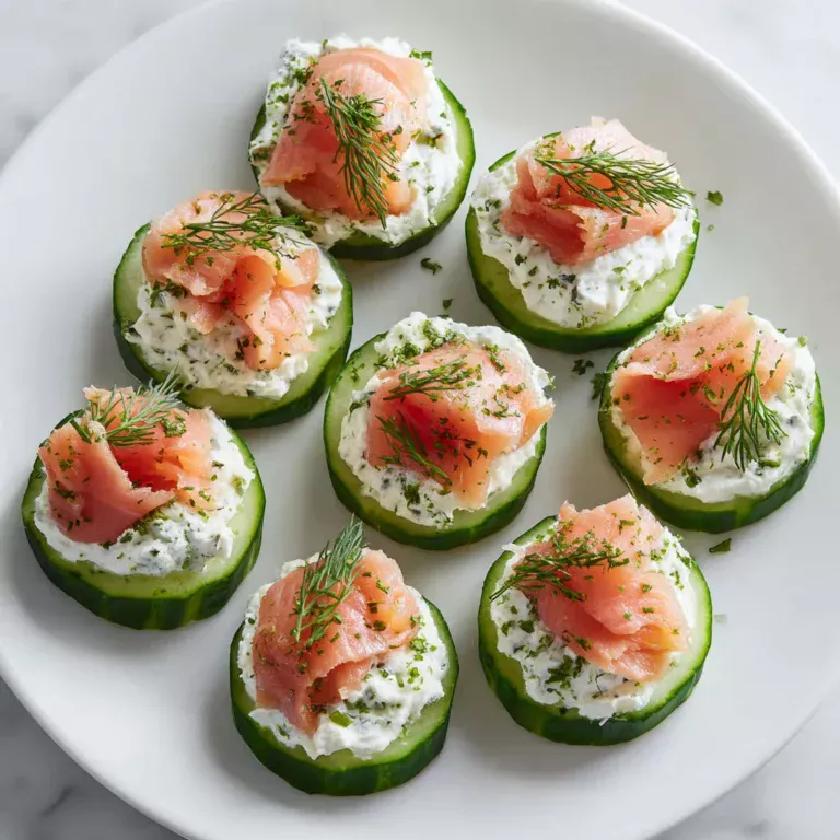 Délicieuses bouchées concombre au Boursin et saumon frais