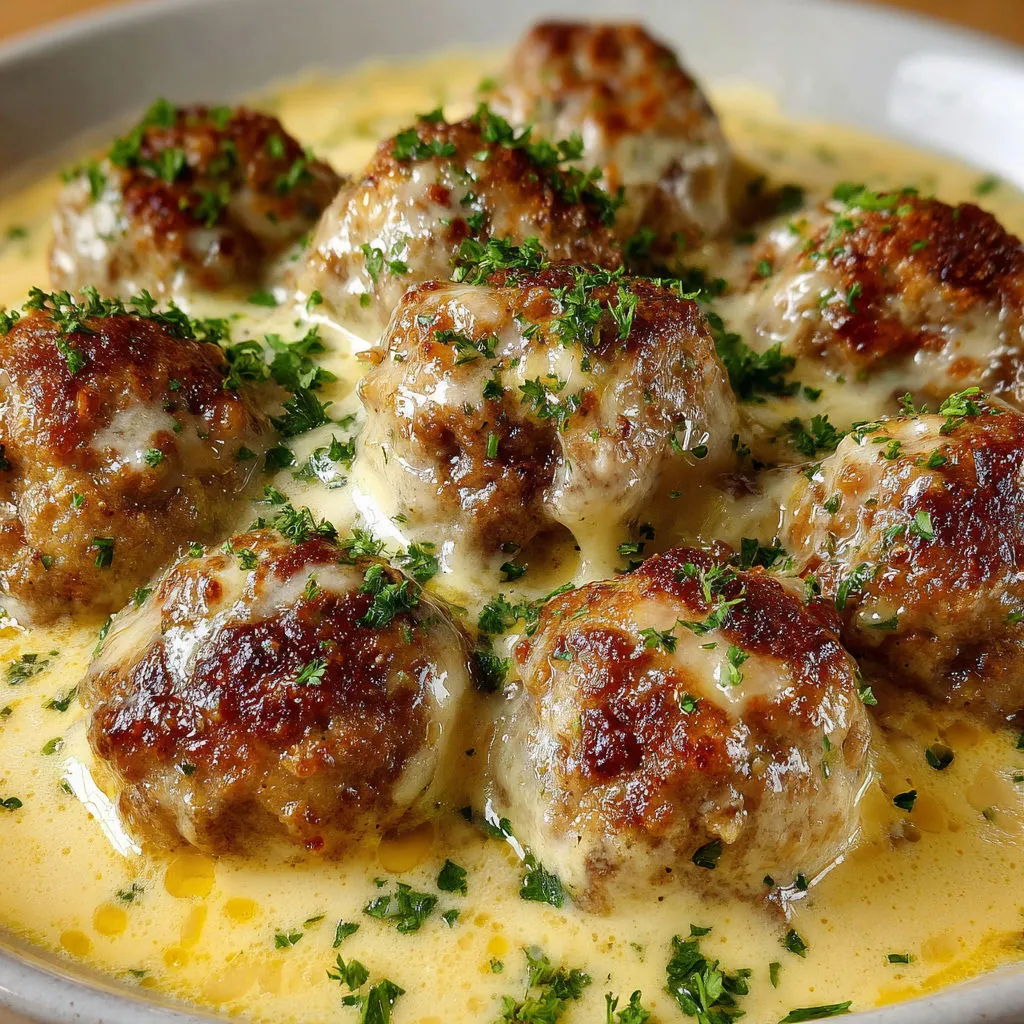 Délicieuses boulettes de viande au beurre d'ail maison
