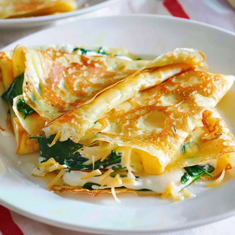 Délicieuses crespelles épinards-fromage: recette savoureuse et facile!