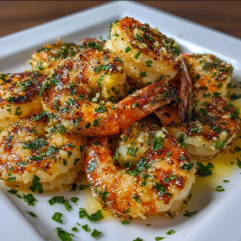 Délicieuses crevettes rôties à l'ail et au parmesan