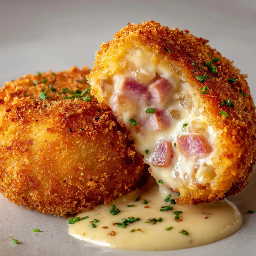 Délicieuses croquettes au jambon et à la béchamel
