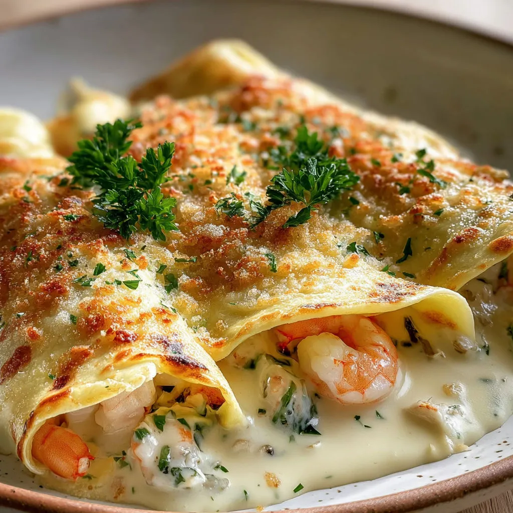 Délicieuses Crêpes Gratinées aux Crevettes: Recette Savoureuse et Facile