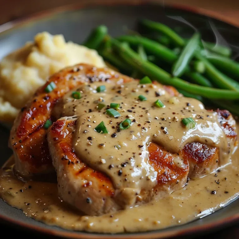 Délicieuses escalopes de porc à la crème moutardée