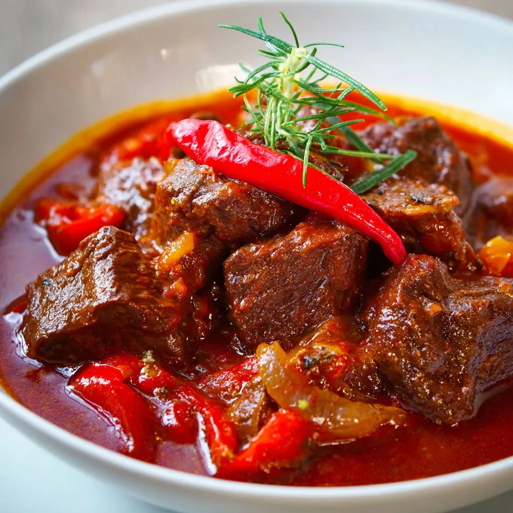 Délicieuses joues de boeuf mijotées au piment fumé