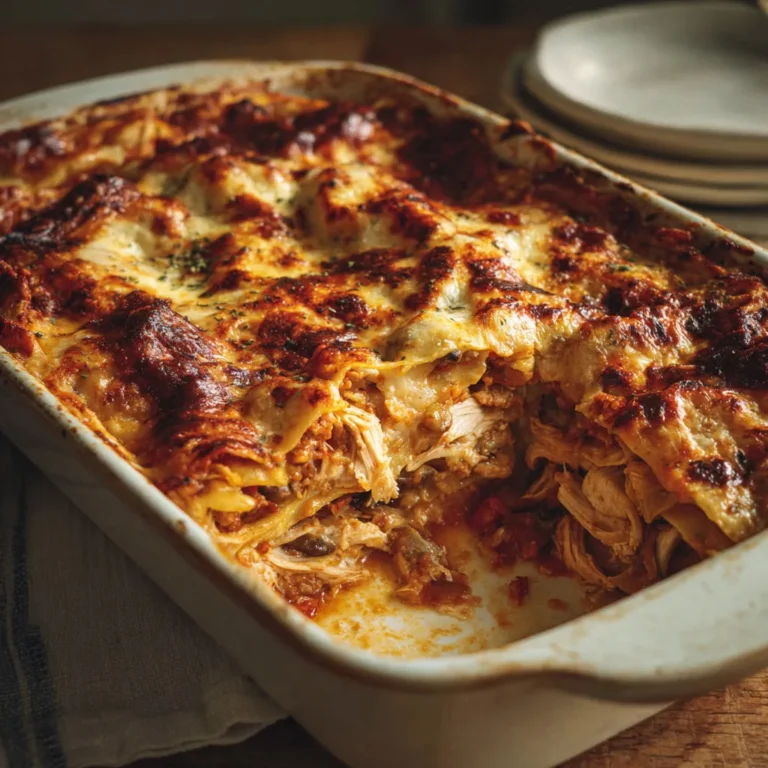 Délicieuses lasagnes cacciatore au poulet et pancetta