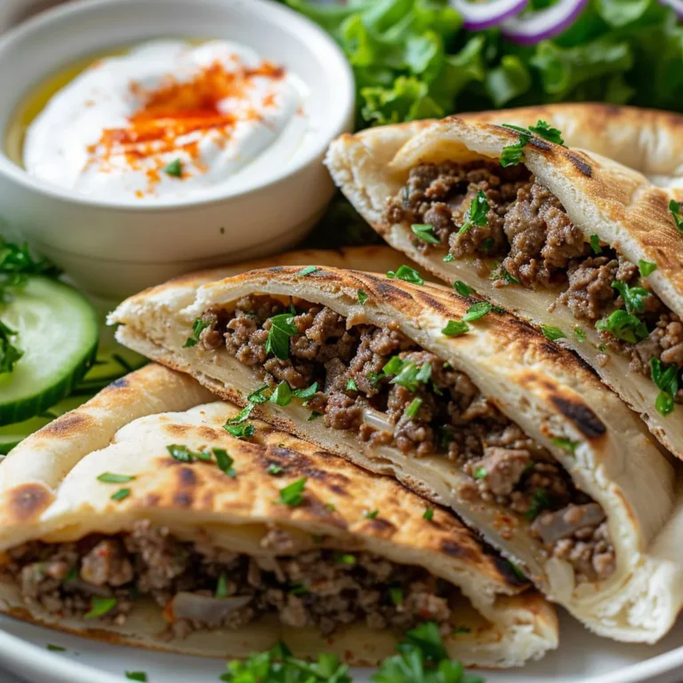 Délicieuses pitas farcies au bœuf pour un repas savoureux