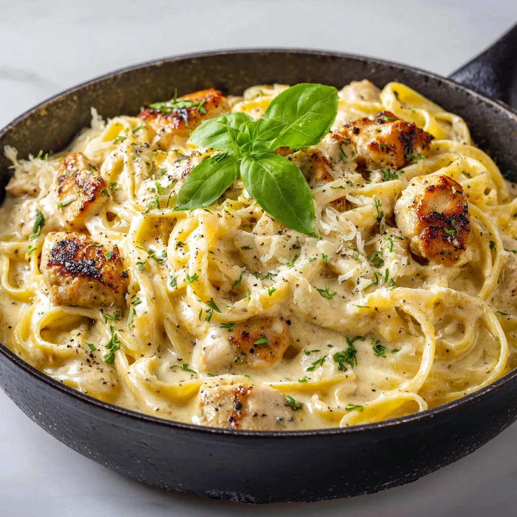 Délicieuses pâtes au poulet : sauce crème moutarde maison