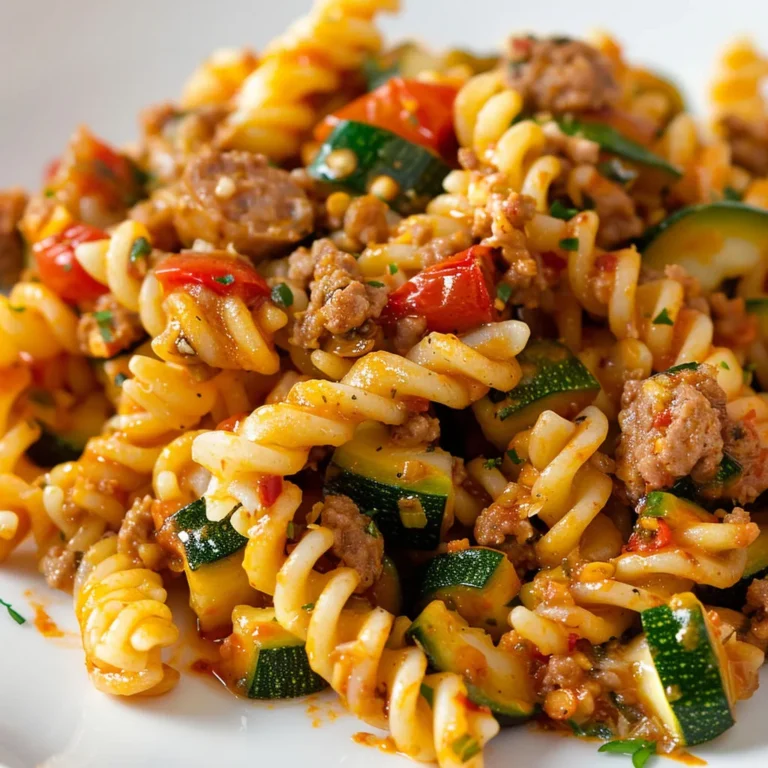 Délicieuses pâtes aux saucisses et courgettes: recette facile et rapide