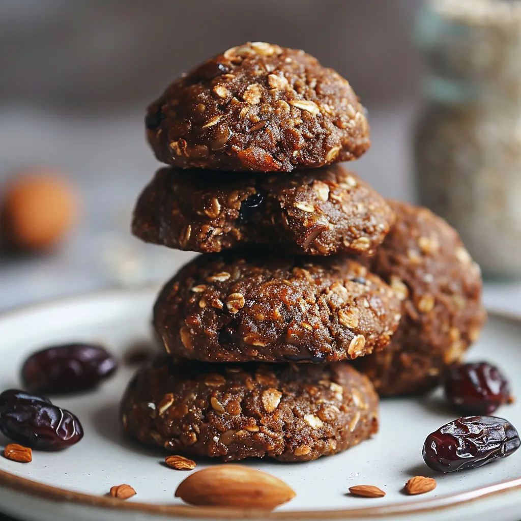 Délicieux biscuits énergétiques aux dattes et amandes