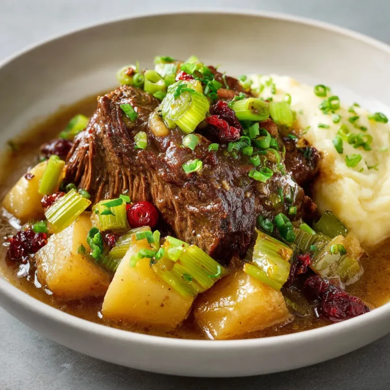 Délicieux boeuf braisé aux céleris pour un repas réconfortant.