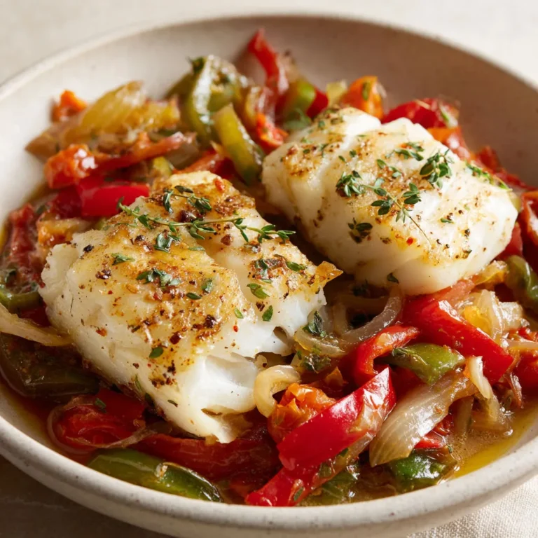 Délicieux Cabillaud Basquaise aux Poivrons pour un Repas Savoureux