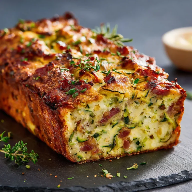 Délicieux cake courgette lardons : recette moelleuse et savoureuse