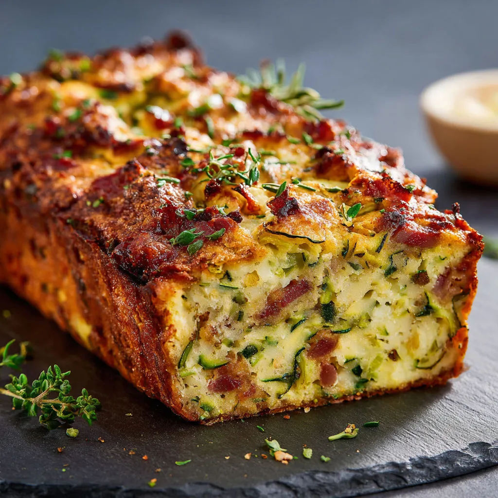 Délicieux cake courgette lardons : recette moelleuse et savoureuse