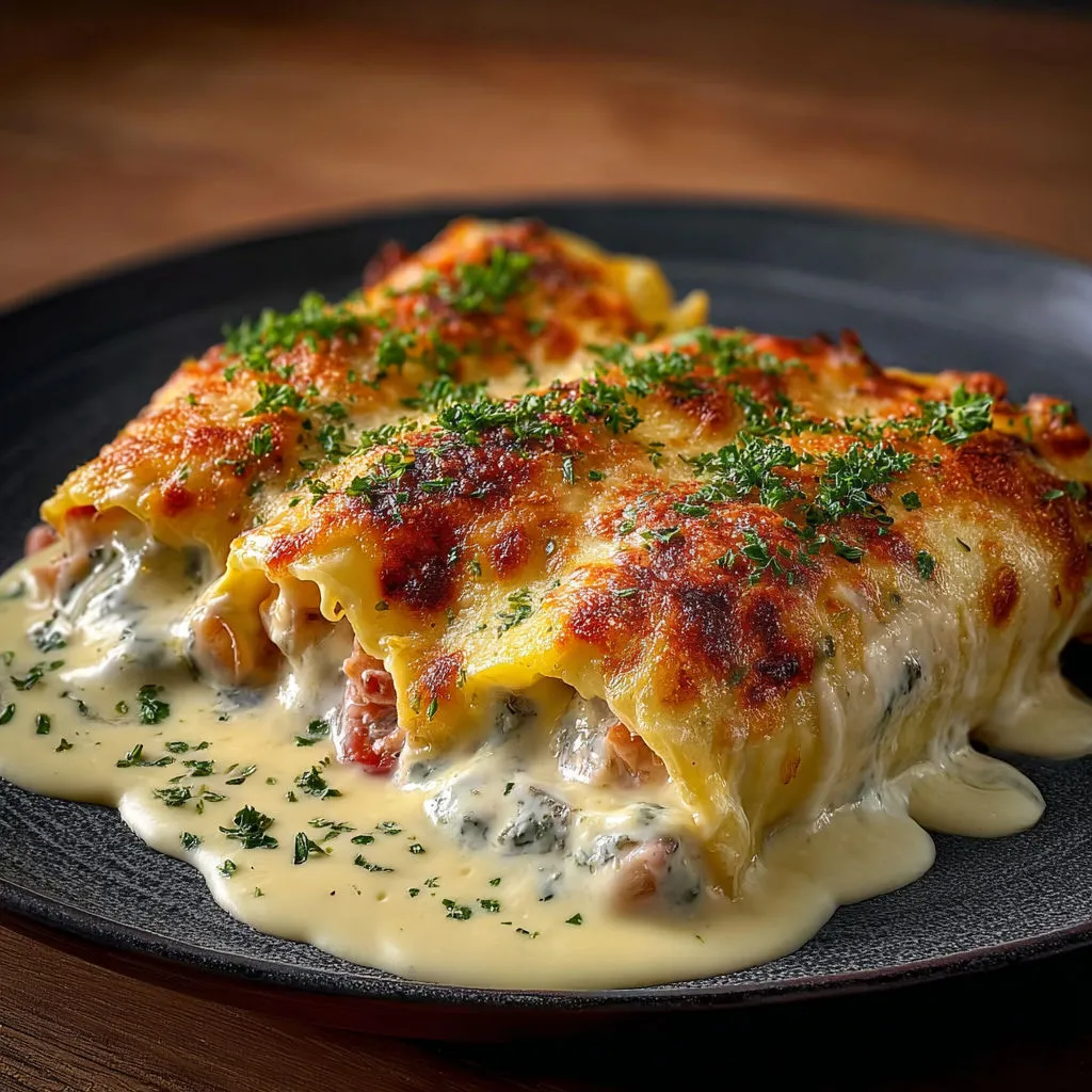 Délicieux cannellonis au jambon et champignons: recette facile!