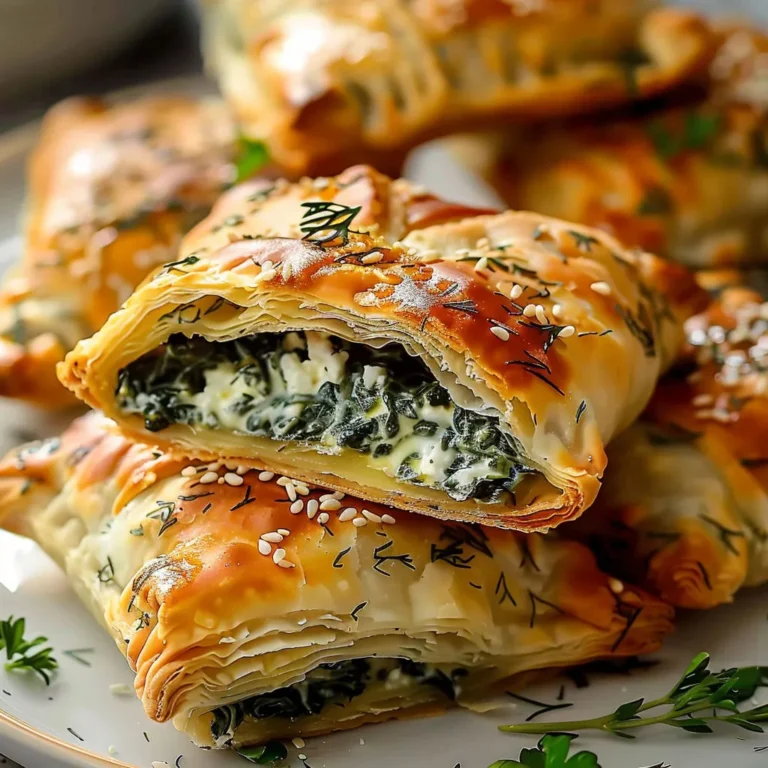 Délicieux chaussons épinards feta: recette croustillante et savoureuse