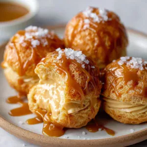 Délicieux choux au caramel beurre salé fait maison