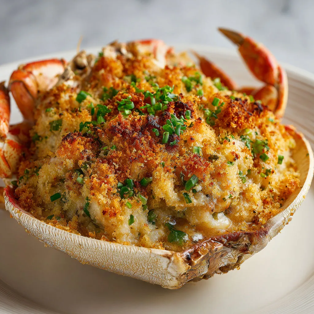 Délicieux crabe farci aux saveurs de citron et épices