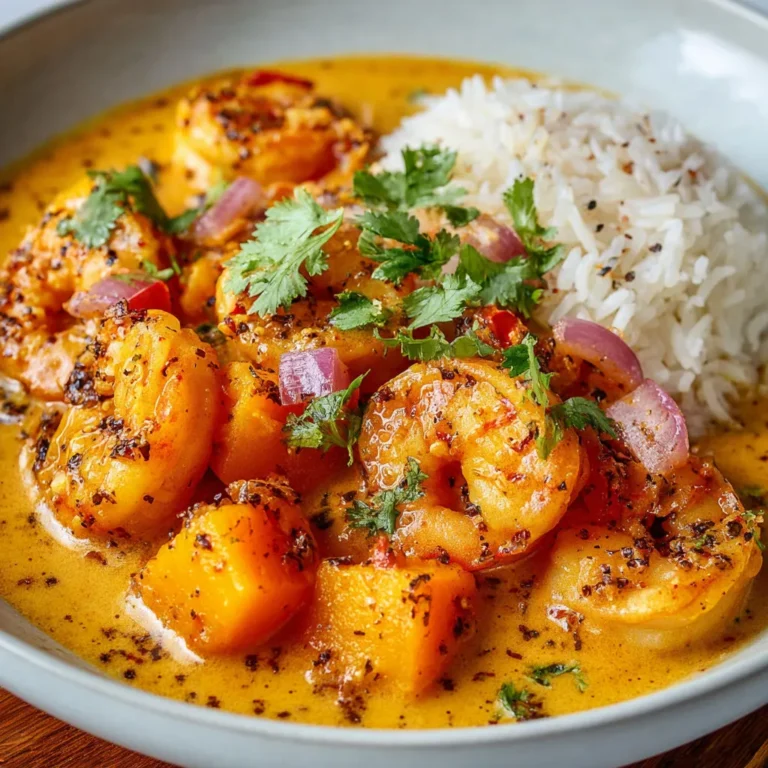Délicieux Curry Butternut, Coco et Crevettes aux Épices Orientales