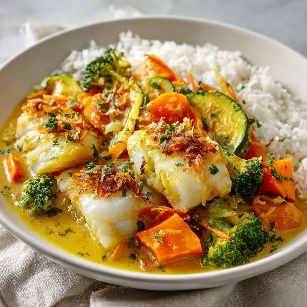 Délicieux curry de poisson aux arachides: recette exotique facile
